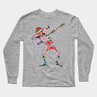 sKULL DAB DIA DE LOS MUERTOS Long Sleeve T-Shirt